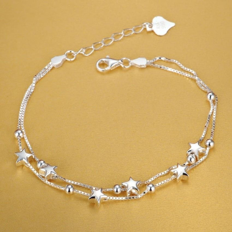 Pulseiras de estrelas em prata 925 - Quarterona